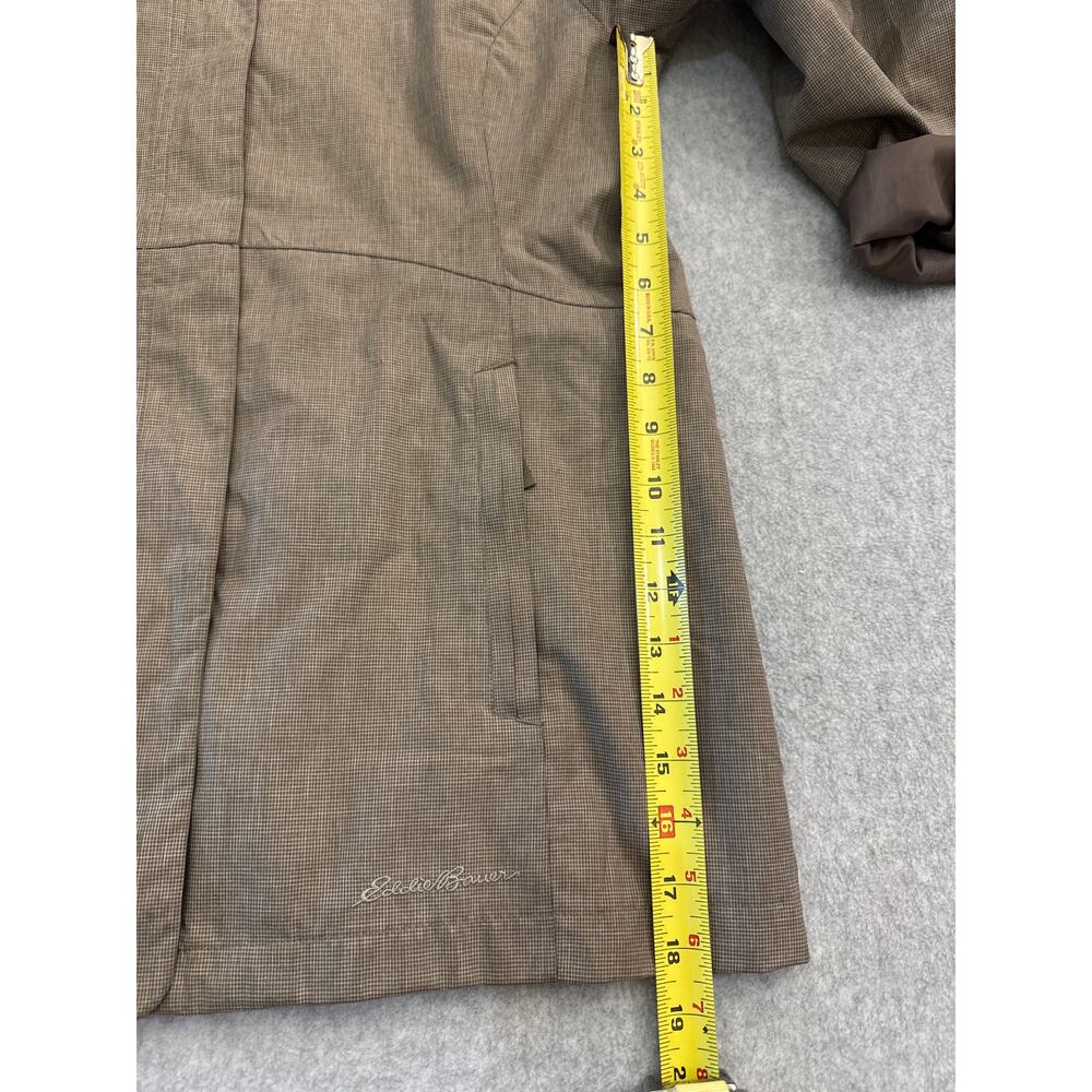 Eddie Bauer Women’s Hooded Rain Jacket / Windbreaker – Size Large (Taupe) - Picture 8 of 11